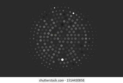 Light Black vector texture with colorful hexagons. Glitter abstract illustration in hexagonal style. New design for website's poster, banner.