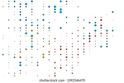 Light Black vector  texture with disks. Blurred bubbles on abstract background with colorful gradient. Completely new template for your brand book.