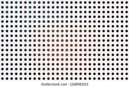 Light Black vector texture with disks. Illustration with set of shining colorful abstract circles. Pattern for ads, booklets.