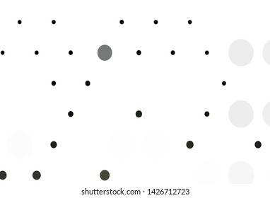 Light Black vector texture with disks. Blurred decorative design in abstract style with bubbles. Pattern for ads, leaflets.