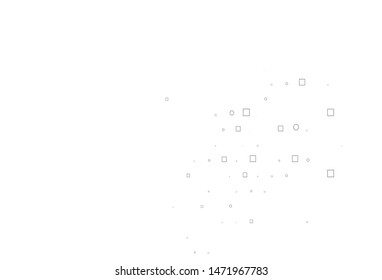 Light Black vector texture with disks, rectangles. Colorful illustration with circles, squares in nature style. Pattern for ads, leaflets.