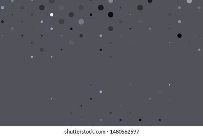 Light Black vector texture with disks. Abstract illustration with colored bubbles in nature style. Template for your brand book.