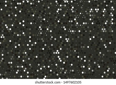 Light Black vector texture with disks. Blurred decorative design in abstract style with bubbles. Completely new template for your brand book.