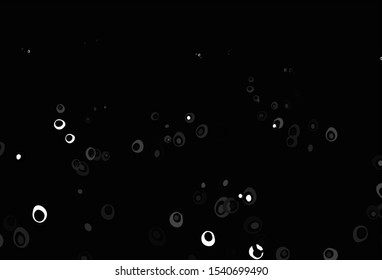 Light Black vector texture with disks. Glitter abstract illustration with blurred drops of rain. Pattern of water, rain drops.
