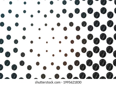 Light black vector texture with disks. Abstract illustration with colored bubbles in nature style. Completely new template for your brand book.