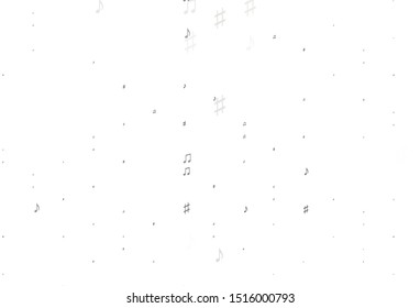 Light Black vector texture with musical notes. Modern abstract illustration with melody keys. Template for fasion magazines.