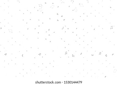 Light Black vector texture with musical notes. Isolated colorful music keys on abstract background. Template for fasion magazines.
