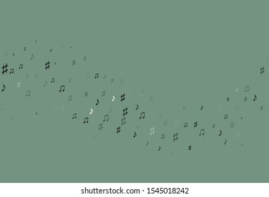Light Black vector texture with musical notes. Modern abstract illustration with melody keys. Pattern for websites of musitians.