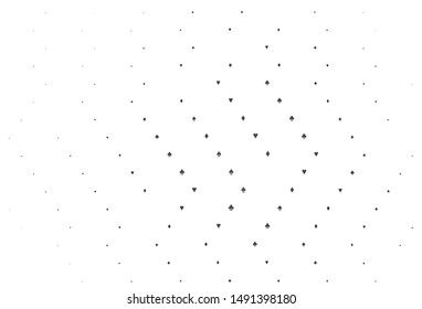 Light Black vector texture with playing cards. Blurred decorative design of hearts, spades, clubs, diamonds. Smart design for your business advert of casinos.