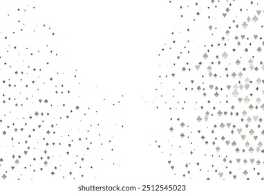 Light Black vector texture with playing cards. Shining illustration with hearts, spades, clubs, diamonds. Smart design for your business advert of casinos.