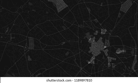 light black white map city montpellier
