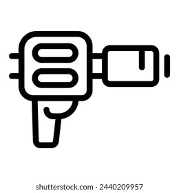Light blaster icon outline vector. Fantasy effect weapon. Futuristic flash toy