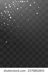 Light Blizzard Vector Transparent Background. New Snowflake Wallpaper. White Xmas Illustration. Magic Snow Pattern.