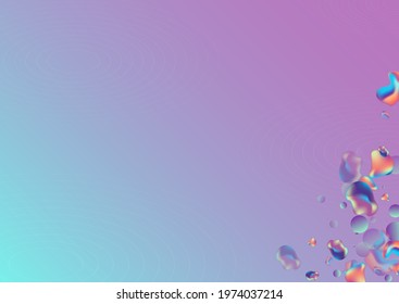 Light Blob Abstract Vector Blue Background. Cosmic Fluid Design. Color Futuristic Liquid Layout. Neon Shape Illustration.