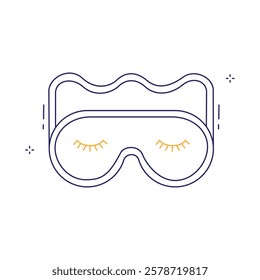 Light Blocking Sleeping Mask Vector Illustration Icon Design