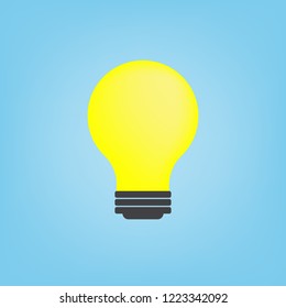 light blub icon on blue background