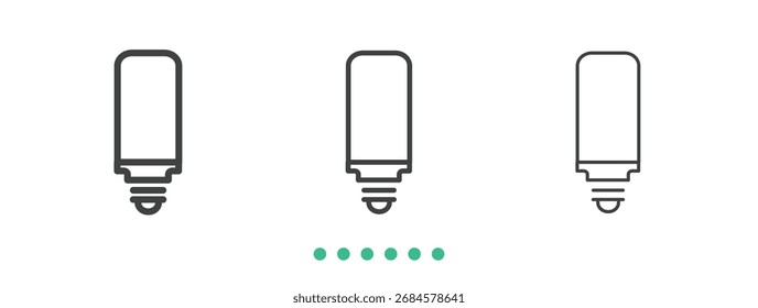 Icono de bombilla. Vector de icono de línea delgada
