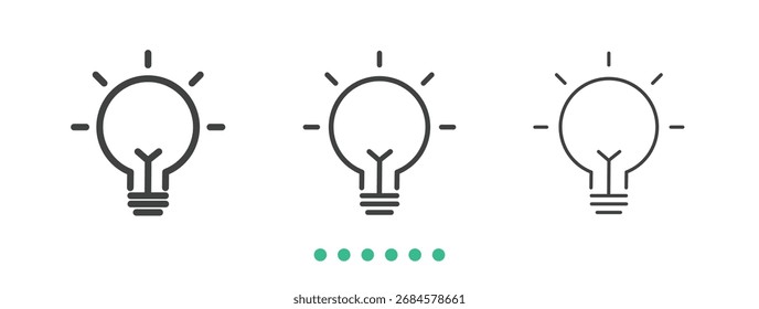 Light blub icon. Thin line icon vector