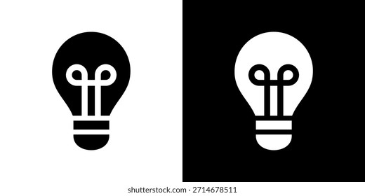 Ilustración vectorial de icono de bulbo ligero. Diseño De Estilo Plano Creado Para Una Flexibilidad Creativa En Versiones Claras Y Oscuras.