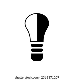 light blub line icon vector, isolated white background