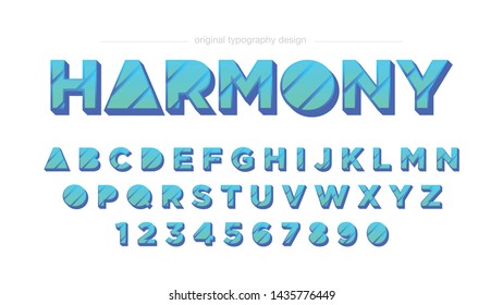 Light Blue Abstract Artistic Font Typography