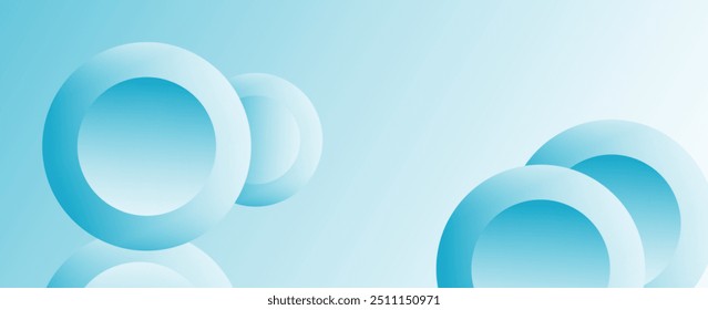 Light blue abstract background with circles. Amazing EPS Vector