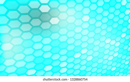 Light blue abstract background with Hexagon decoration