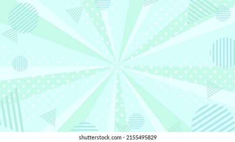 Light blue abstract background of pop dot concentrated lines and shapes.