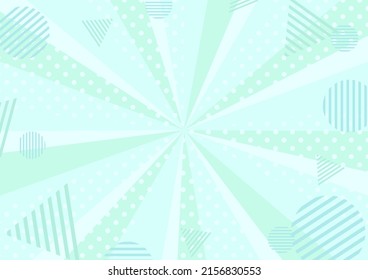 Light blue abstract background of pop dot concentrated lines and shapes.