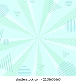 Light blue abstract background of pop dot concentrated lines and shapes.