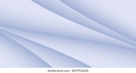 fondo abstracto azul claro con ondas de sombra 3D realistas, Vector eps10