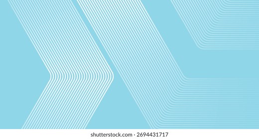 Fondo abstracto azul claro con decoración de rayas hexagonales blancas simples y modernas. Diseño de fondo de estilo de rayas geométricas para Anuncio, presentación, cubierta, certificado, folleto y Web. VOL. 4