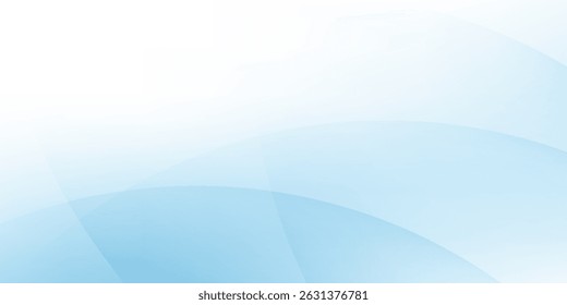 Light blue abstract background with soft curved waves and translucent overlapping layers, evoking a fresh and clean design aesthetic.