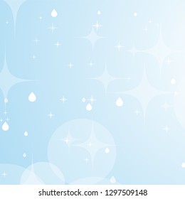 Light blue abstract background with stars and bokeh. Beautiful sky. Simple flat vector illustration