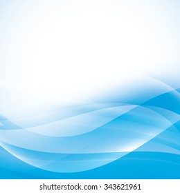 light blue abstract background with transparent folding waves. vector