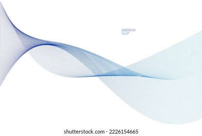 Light blue abstract background, vector wave of flowing particles, curvy lines of dots in motion, technology and science theme, airy and ease futuristic illustration.