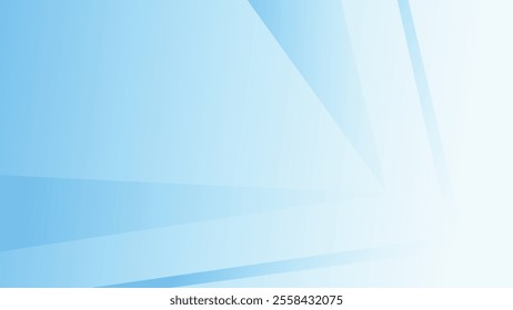 Light blue abstract background vector illustration with triangle geometric shapes and copy space. Suitable for backgrounds, banners, flyers, templates, and presentations