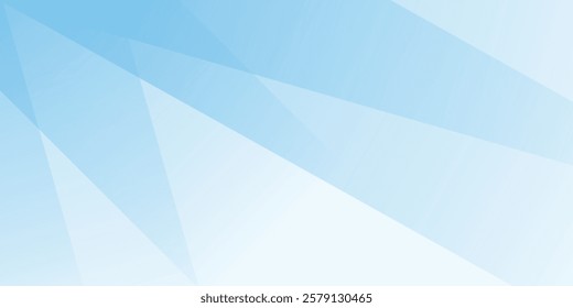 Light blue abstract background vector illustration with triangle geometric shapes and copy space. Suitable for backgrounds, banners, flyers, templates, and presentations