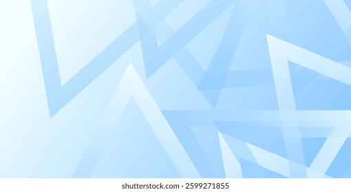 Light blue abstract background vector illustration with triangle geometric shapes and copy space. Ideal for banners, flyers, templates, presentations, and modern digital designs.