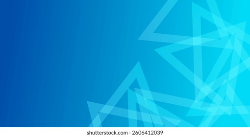 Light blue abstract background vector illustration with triangle geometric shapes and copy space. Ideal for banners, flyers, templates, presentations, and modern digital designs.