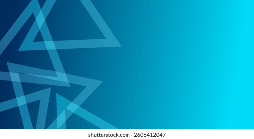 Light blue abstract background vector illustration with triangle geometric shapes and copy space. Ideal for banners, flyers, templates, presentations, and modern digital designs.