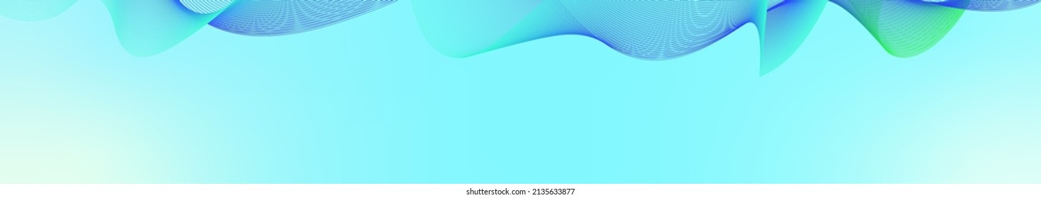 Light blue abstract background. Wavy lines at the top. Vector stock illustration of an abstract background with empty space.