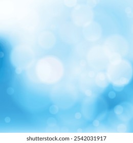 Light Blue Abstract Blurred Bokeh Background