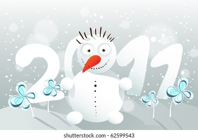 Azul claro Resumen fondo de Navidad con copos de nieve blancos