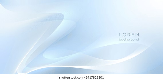 Light blue abstract composition with smooth lines.