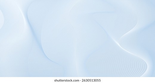 Light blue abstract composition with smooth lines.