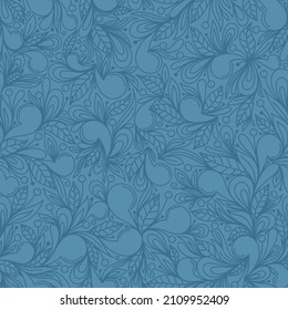 LIGHT BLUE ABSTRACT FLORAL VECTOR BACKGROUND