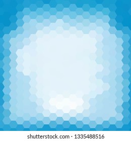 light blue abstract hexagons. vector background. geometric design. polygonal style