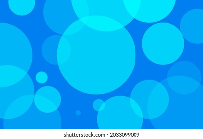 Imagen abstracta azul claro con círculos transparentes para tu libro de marca. Un patrón elegante con un gradiente para la cabecera del sitio. Ilustración vectorial. Vector.
