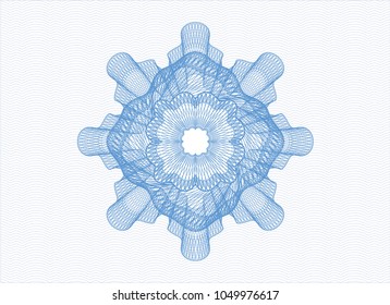 Light blue abstract linear rosette